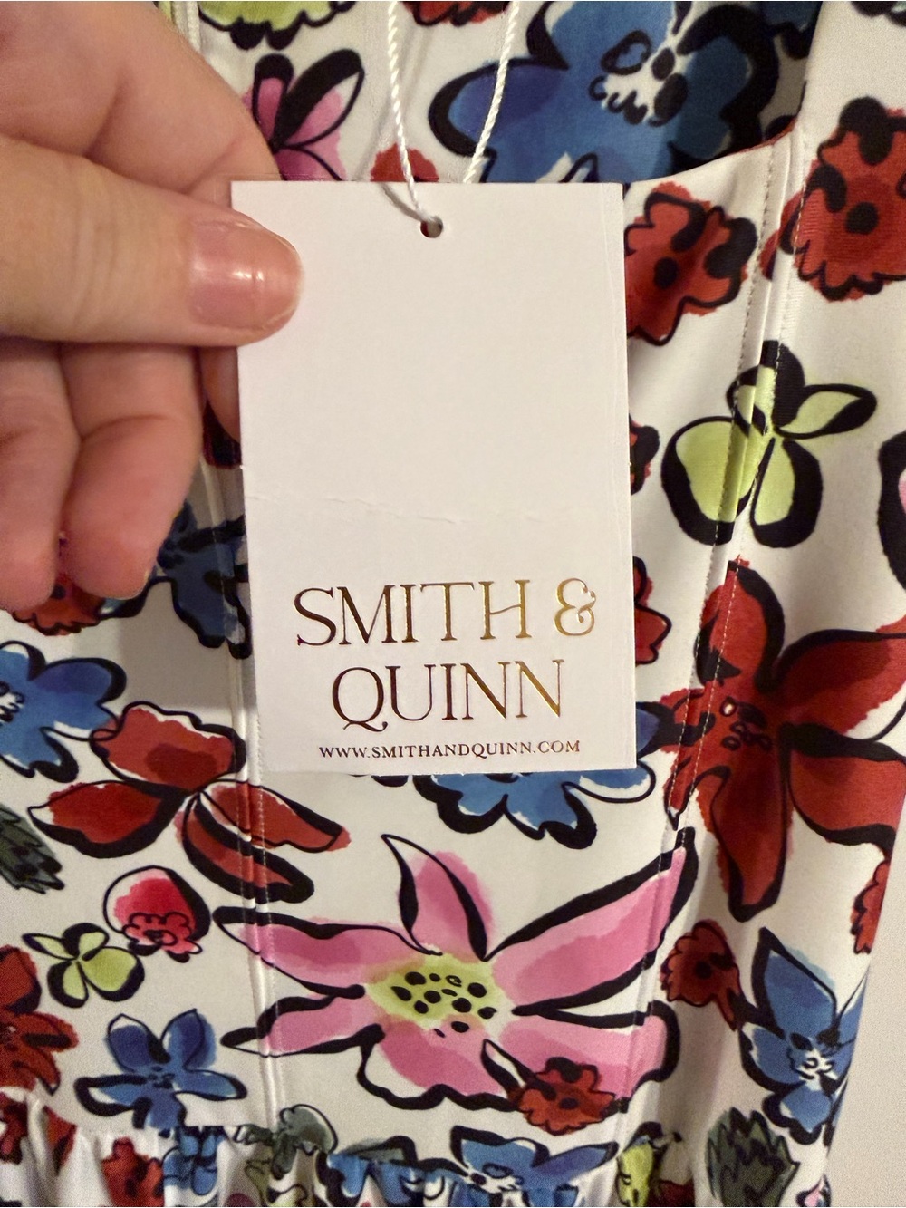 Smith & Quinn NWT Floral Maxi Dress with Pink, Red and Blue Blooms - Picture 5 of 10